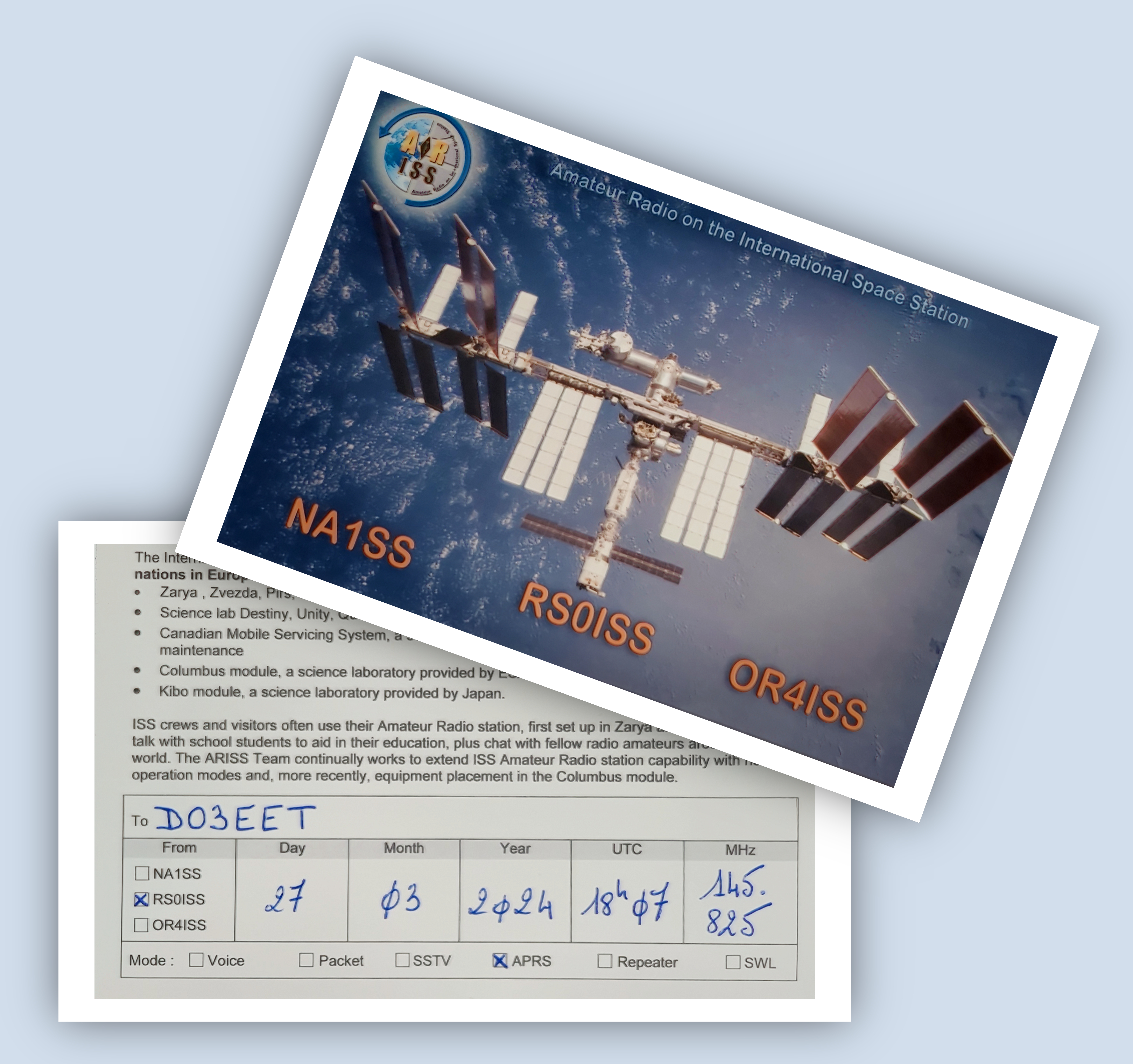 QSL-Karte der ISS
