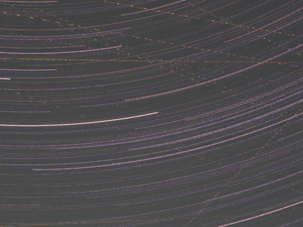 Startrails Detailausschnitt um Capella